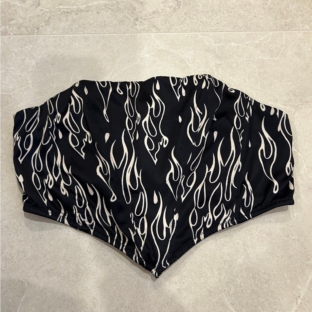 Urban outfitters cropped flamed corset top